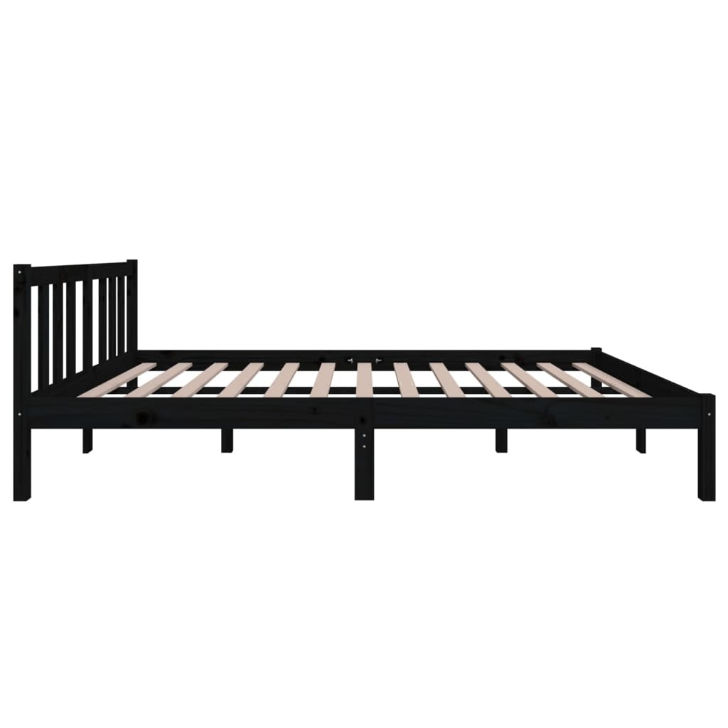 vidaXL Bedframe 120x200 Zwart Massief Hout - 35% Korting!