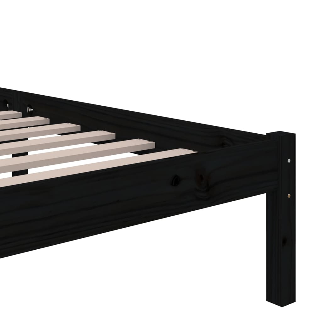 vidaXL Bedframe 120x200 Zwart Massief Hout - 35% Korting!