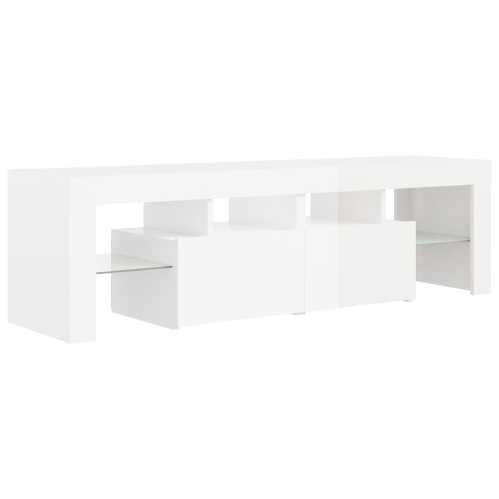 TV Meubel Wit Hoogglans 140cm - 71% Korting! (Zonder LED)