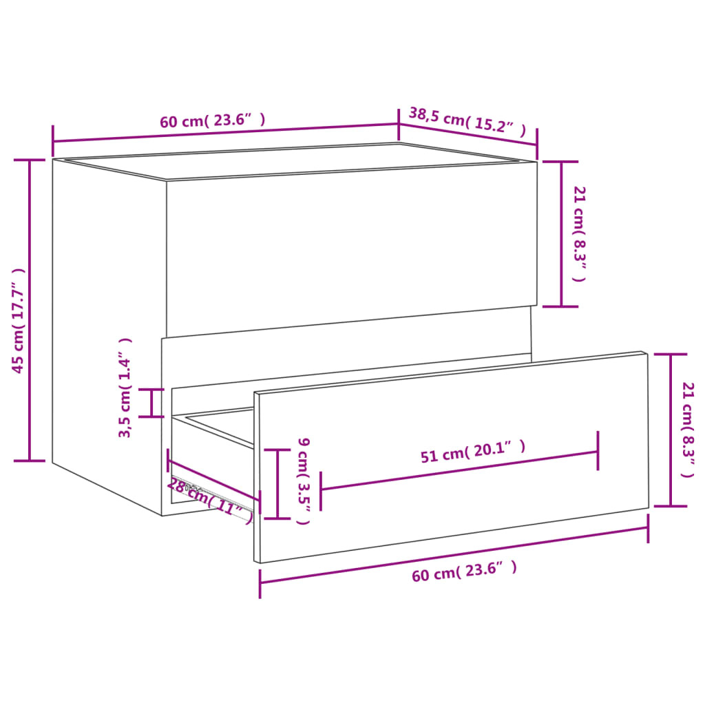 vidaXL Wastafelkast Wit 60cm - 35% Korting!