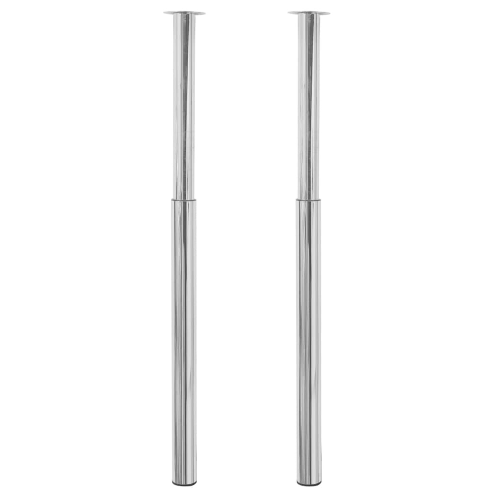 VidaXL Tafelpoten Telescopisch Chroom (71-110cm) - 35% Korting!
