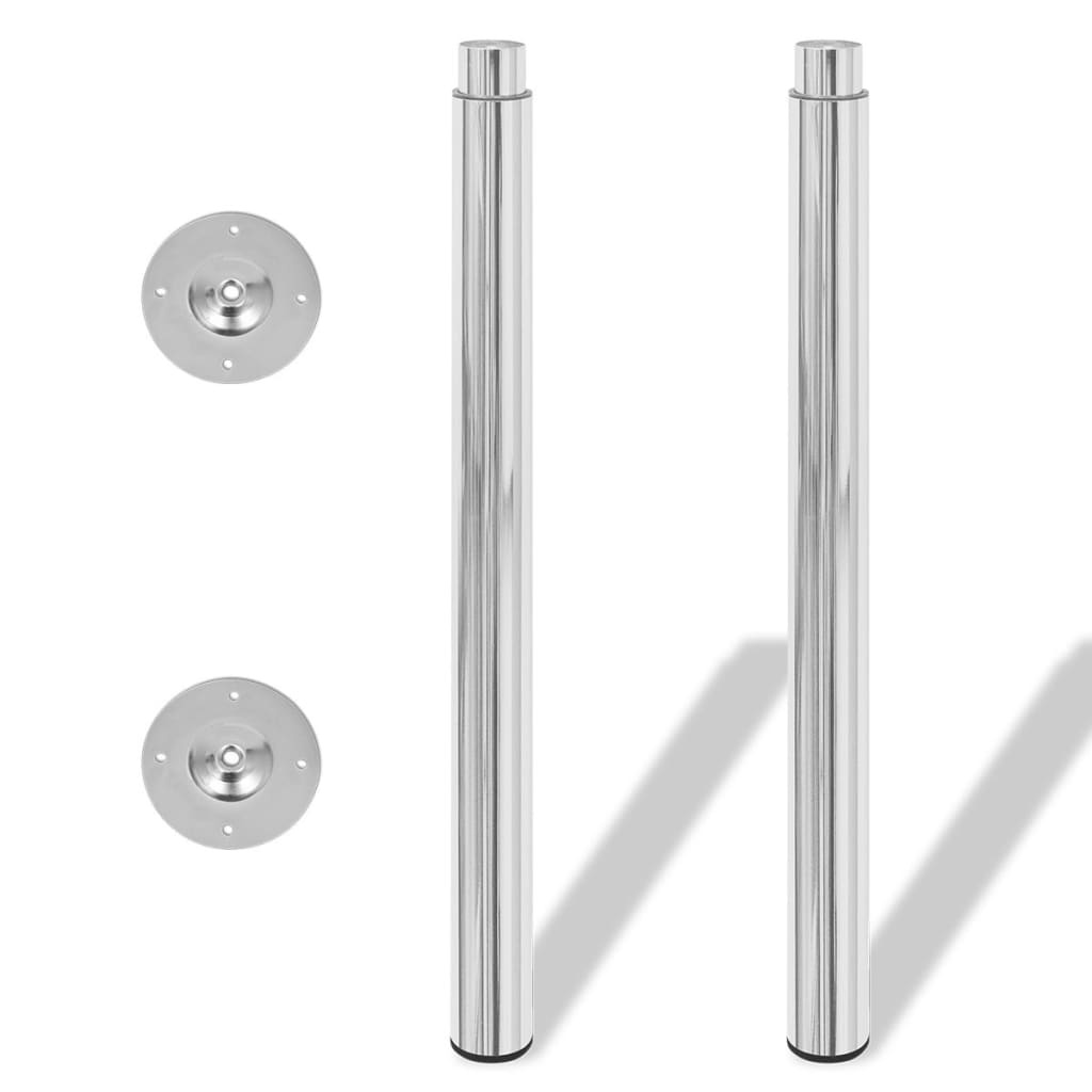 VidaXL Tafelpoten Telescopisch Chroom (71-110cm) - 35% Korting!