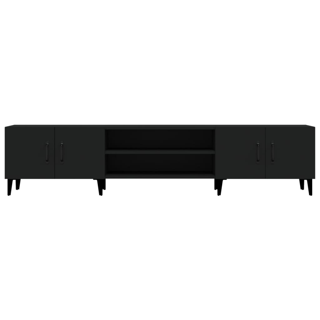 vidaXL Tv-meubel 180x31,5x40 cm bewerkt hout zwart