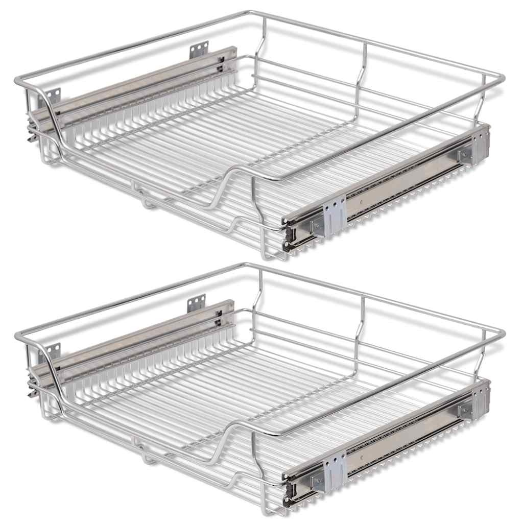 VidaXL Uittrekbare Draadmanden (2 st) 60cm - 35% Korting!