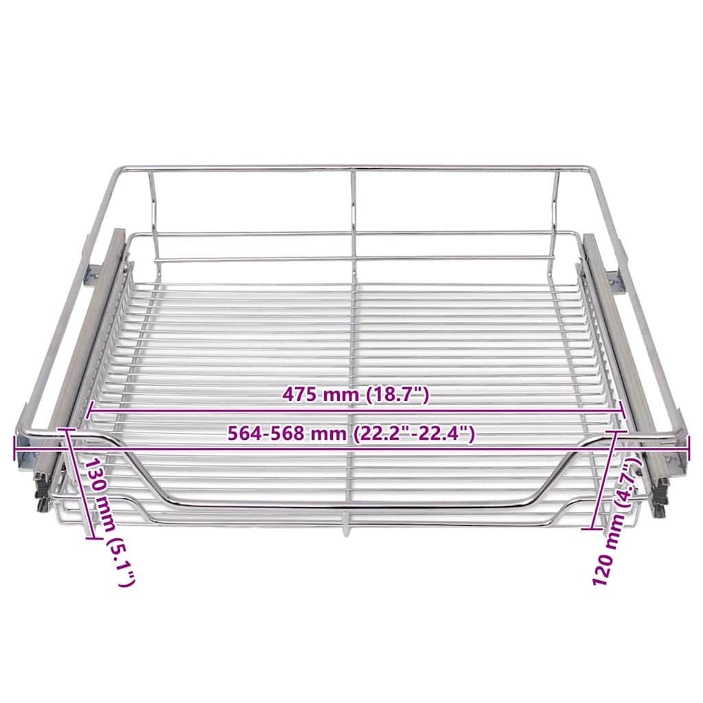 VidaXL Uittrekbare Draadmanden (2 st) 60cm - 35% Korting!