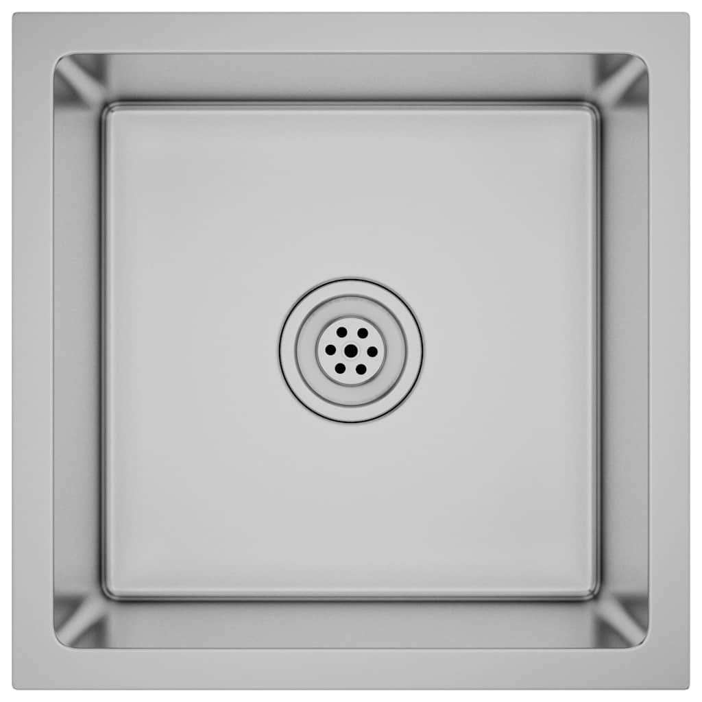 Handgemaakte RVS Gootsteen - 40x40cm - 55% Korting!