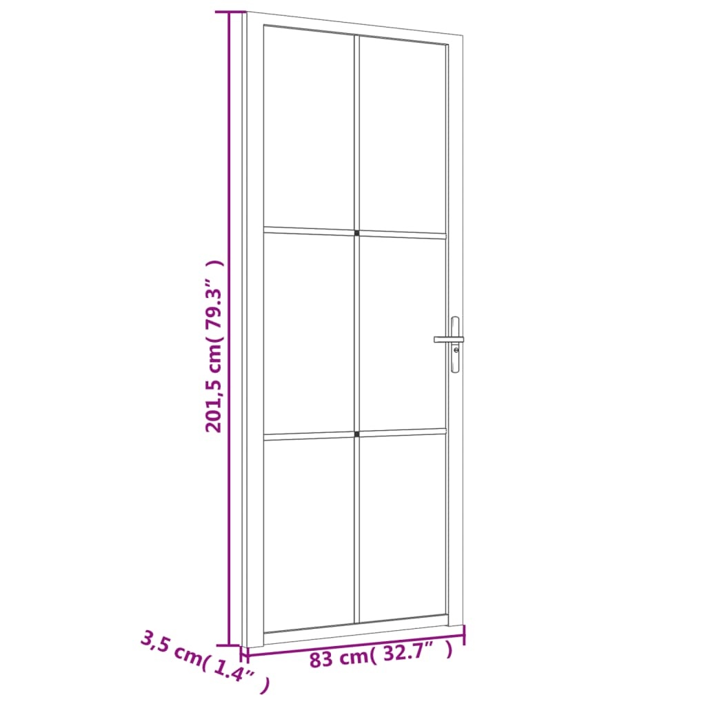 vidaXL Binnendeur 83x201,5cm Zwart -35% Korting!