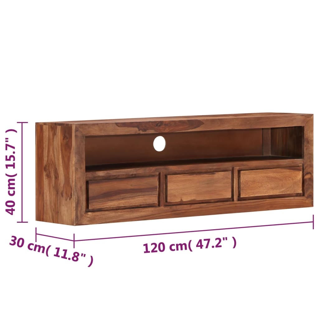 vidaXL TV-meubel Sheeshamhout 120cm - 35% Korting!