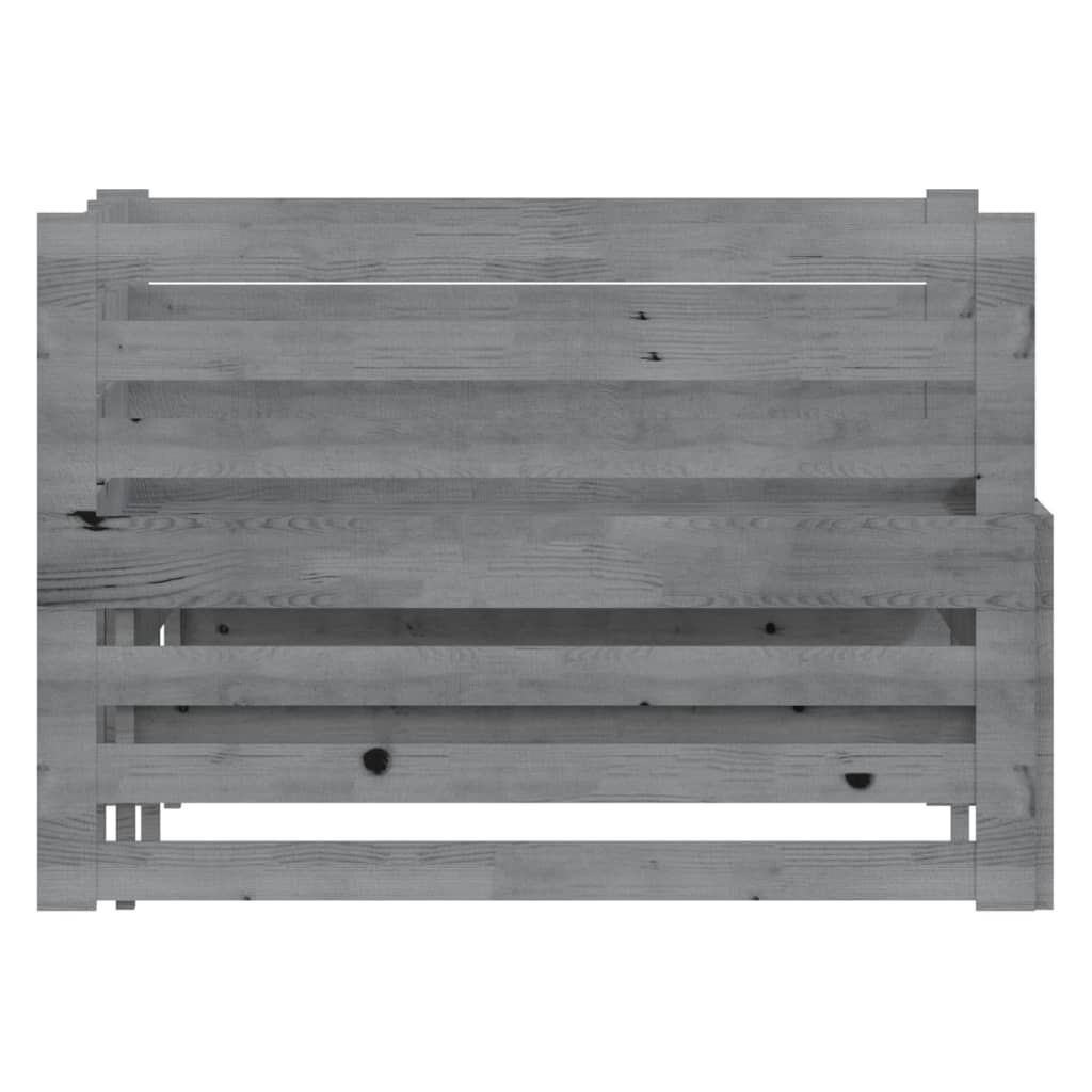 VidaXL Bedbank Grenen Grijs 2x90x200 - 45% Korting!