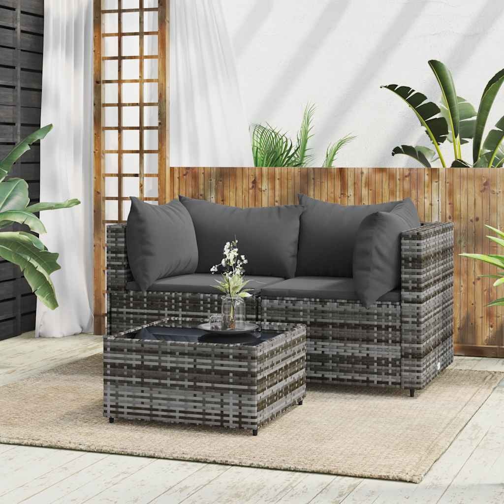 VidaXL Loungeset Grijs 3-delig -35%! (beschadigd)