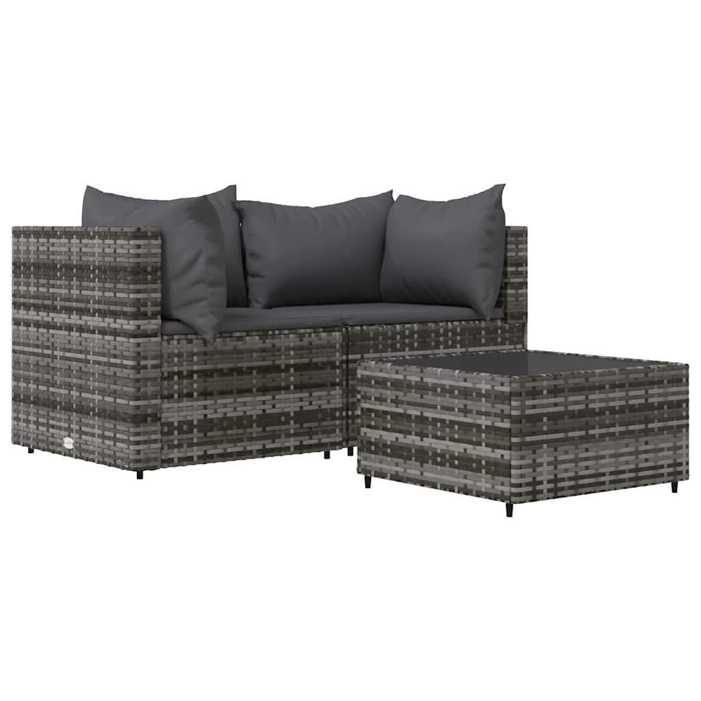 VidaXL Loungeset Grijs 3-delig -35%! (beschadigd)