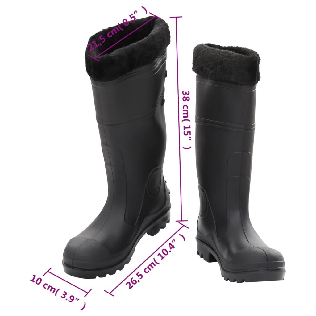 Zwarte Regenlaarzen Maat 39 (PVC) - 53% Korting!
