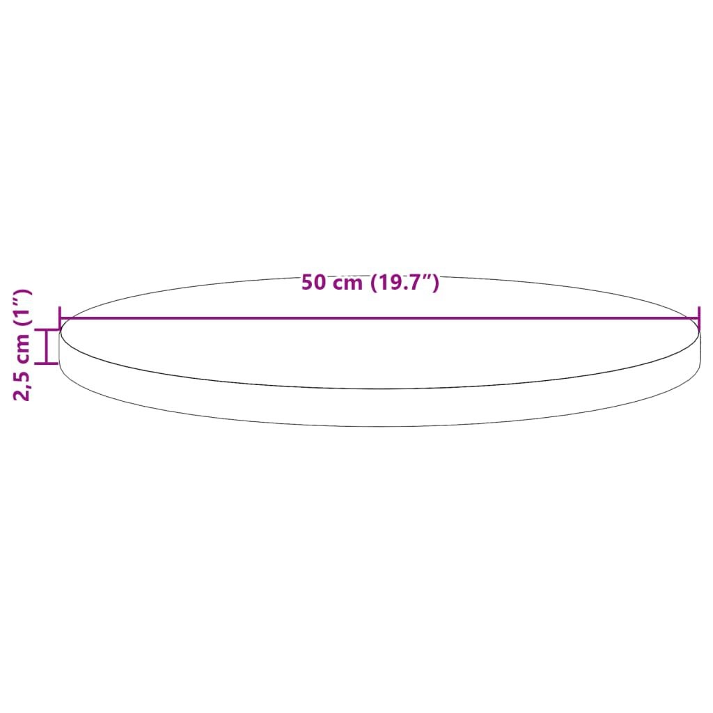 Rond Tafelblad Grenenhout Ø50cm Wasbruin - 47% Korting!