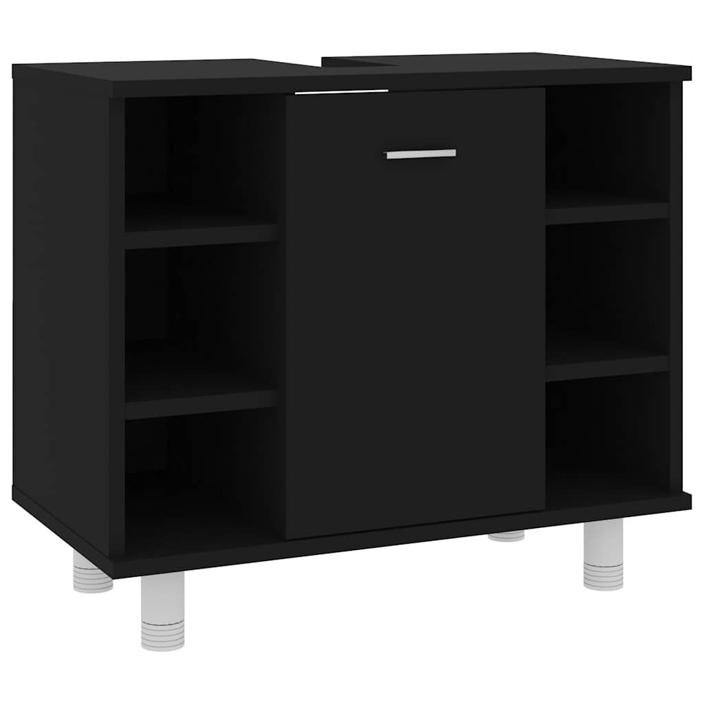 vidaXL Badkamerkast Zwart 60cm - 35% Korting! (Nietjes)