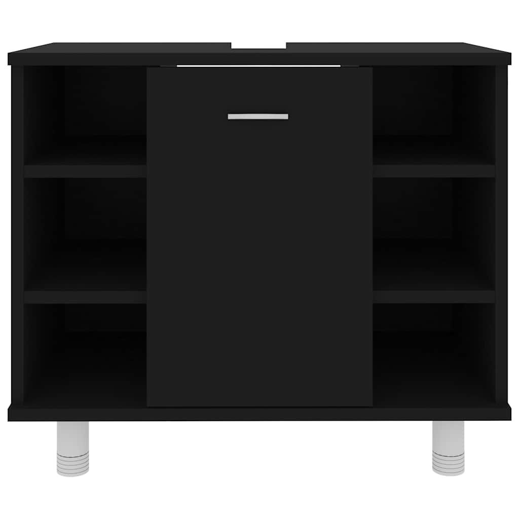 vidaXL Badkamerkast Zwart 60cm - 35% Korting! (Nietjes)