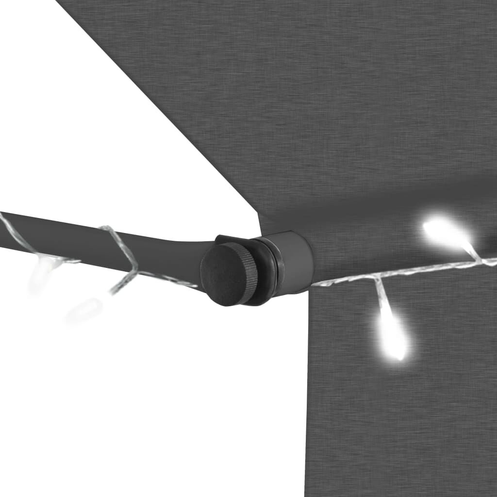 vidaXL Luifel 250cm Antraciet met LED - 35% Korting!