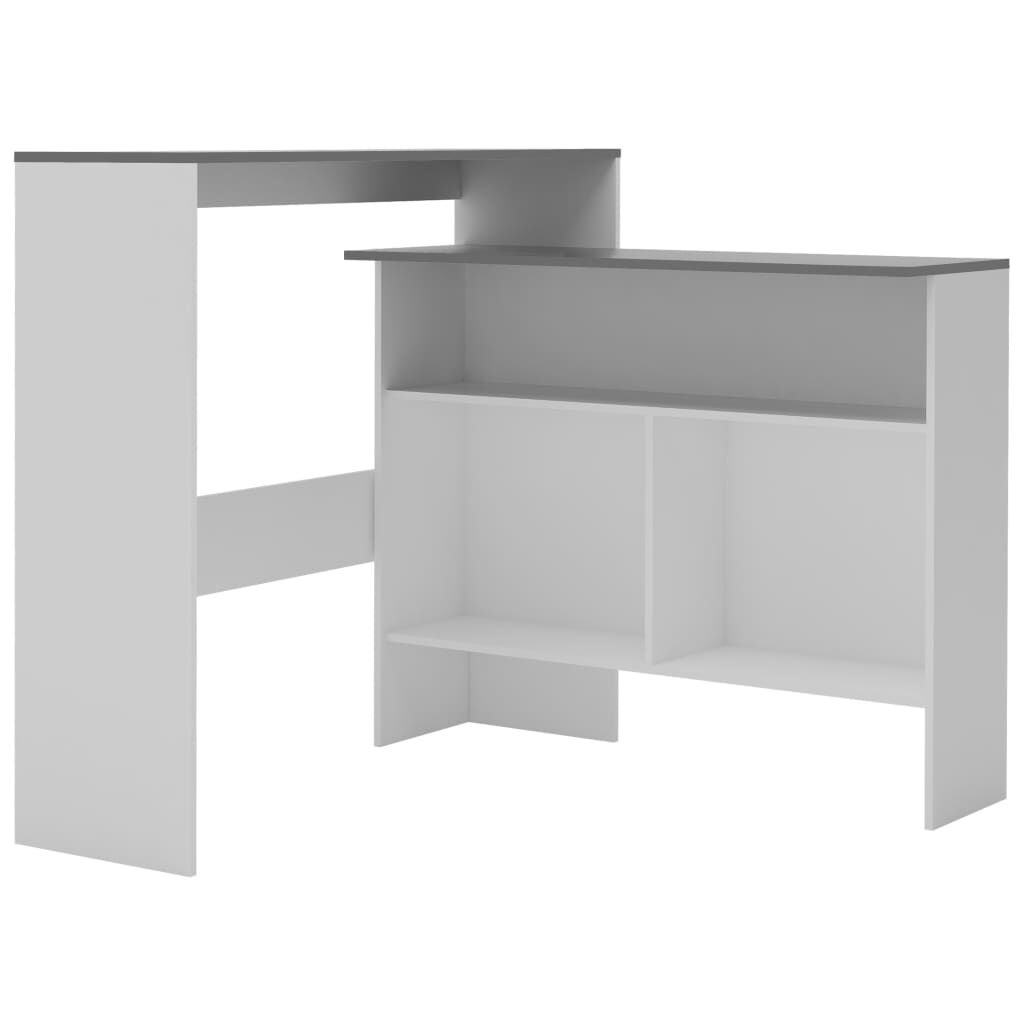 VidaXL Bartafel Wit/Grijs 130cm - 57% Korting!