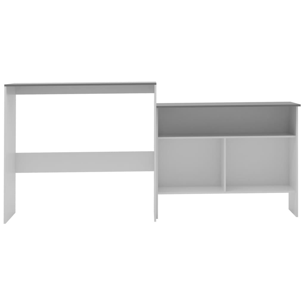 VidaXL Bartafel Wit/Grijs 130cm - 57% Korting!