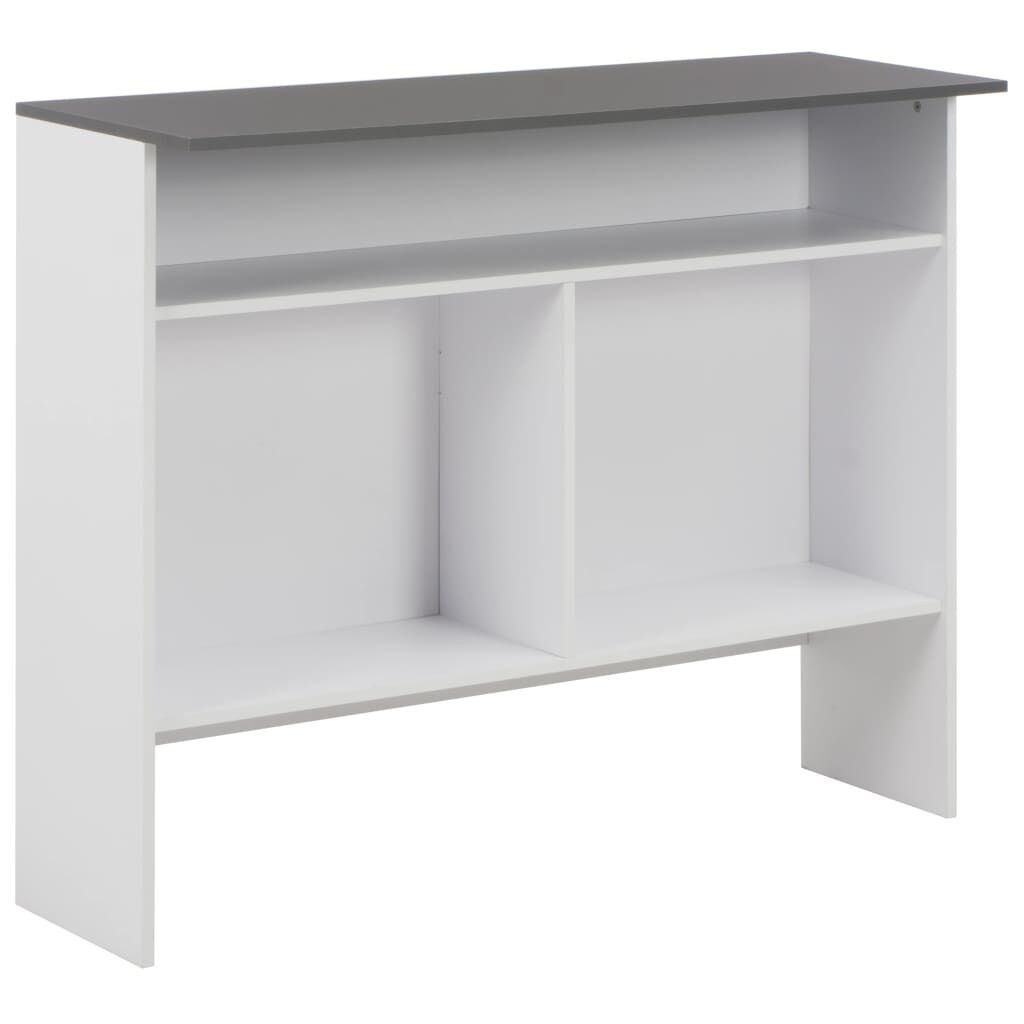 VidaXL Bartafel Wit/Grijs 130cm - 57% Korting!