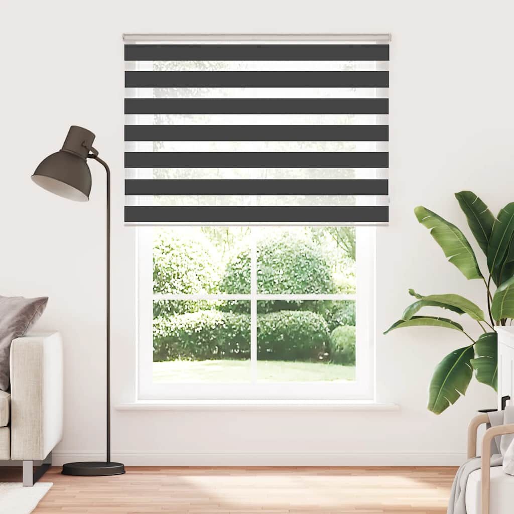 Zebra Rolgordijn Zwart 165x230 cm - 53% Korting!