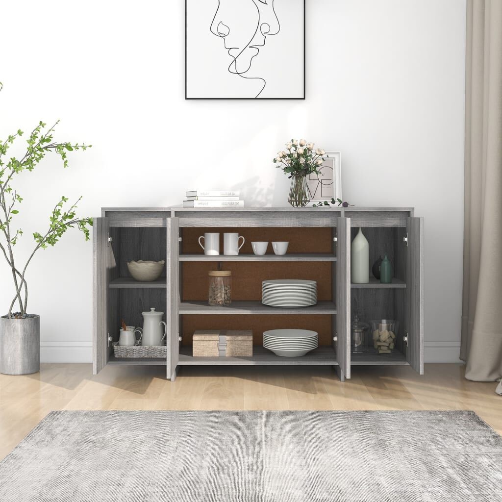 vidaXL Dressoir Grijs Sonoma Eiken - 47% Korting!