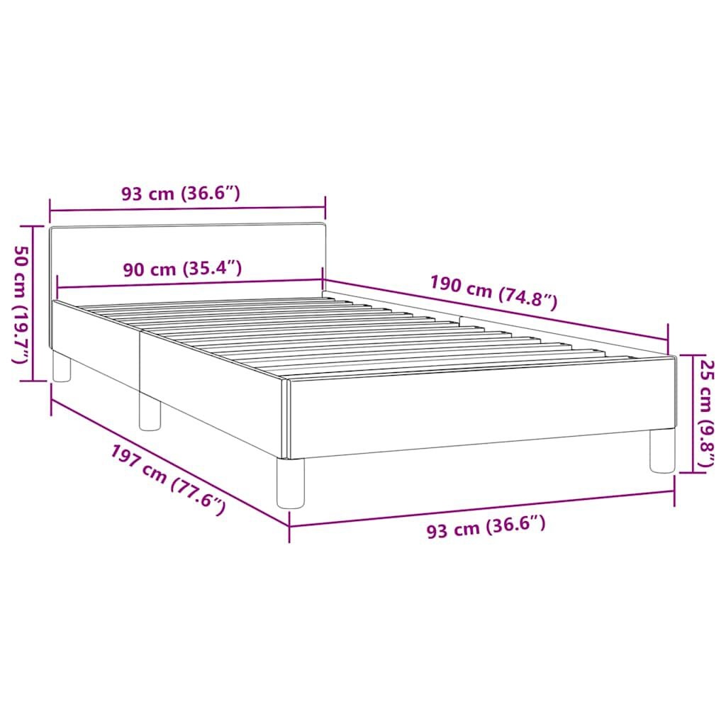 vidaXL Bedframe 90x190 Zwart - 42% Korting! (Outlet)
