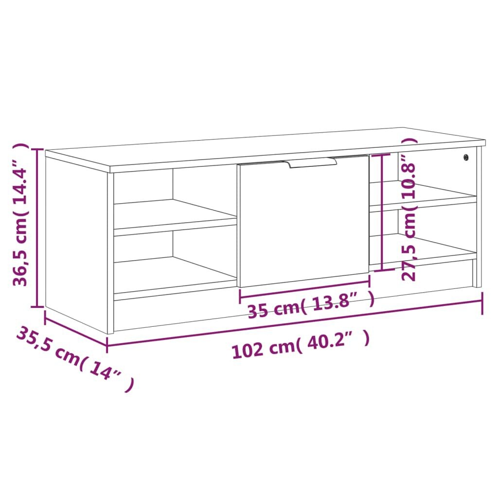 vidaXL TV Meubel Wit 102cm - 53% Korting! Zo Goed Als Nieuw