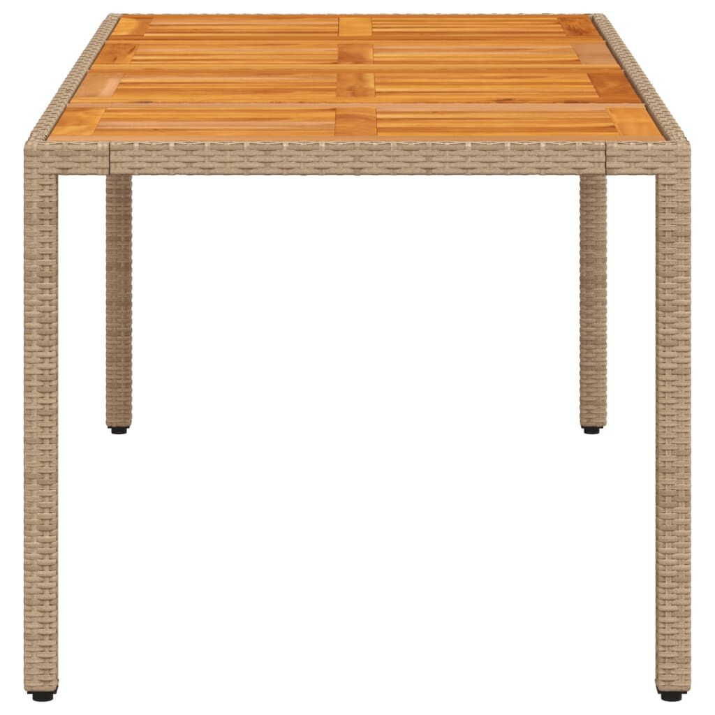 VidaXL Tuintafel Rattan/Acaciahout 190cm - 35% Korting!