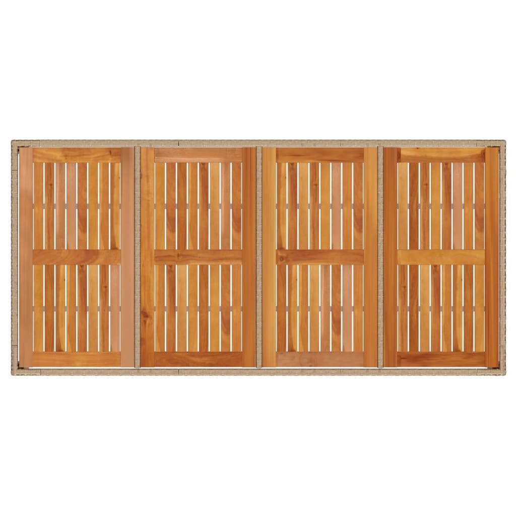 VidaXL Tuintafel Rattan/Acaciahout 190cm - 35% Korting!