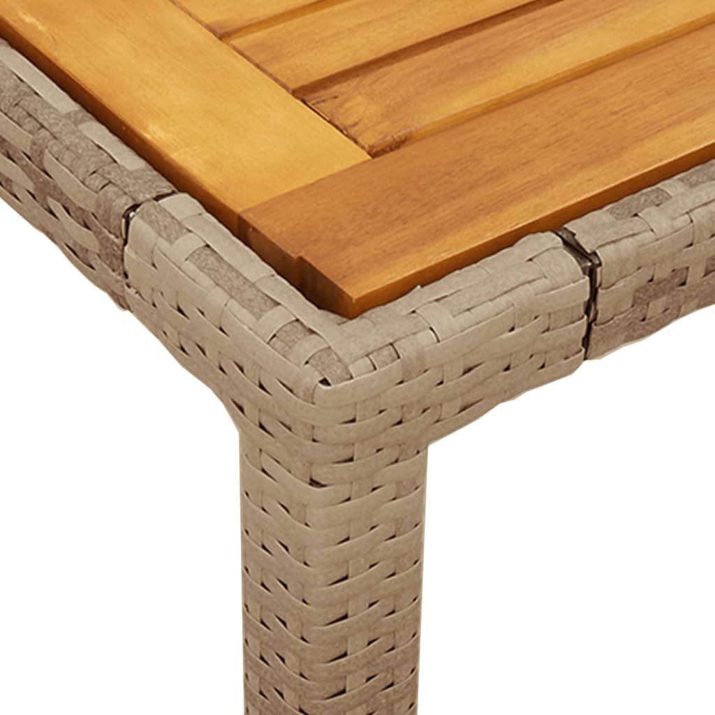 VidaXL Tuintafel Rattan/Acaciahout 190cm - 35% Korting!
