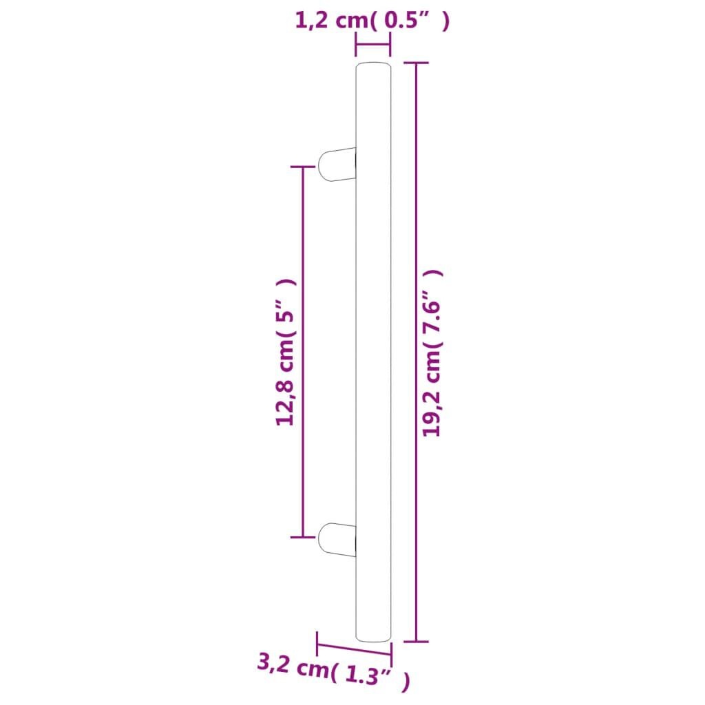 vidaXL Handvatten 10 st Zwart RVS 128mm -35%! Slechts 1!
