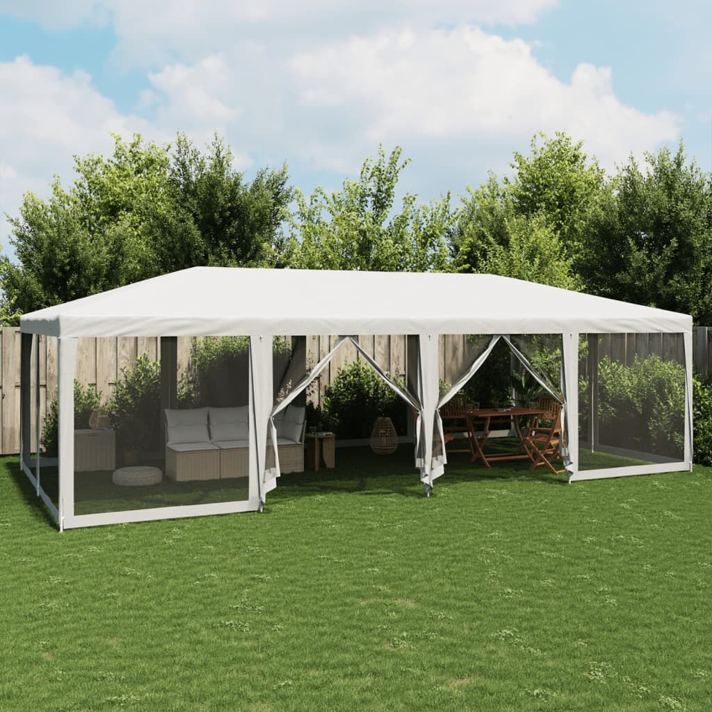 Partytent 8x4m wit met zijwanden - 35% Korting!