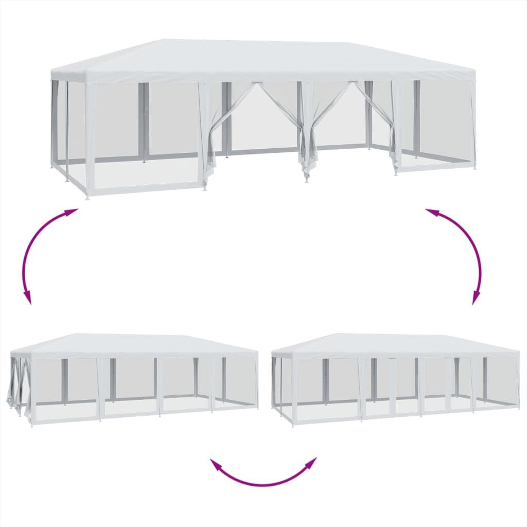 Partytent 8x4m wit met zijwanden - 35% Korting!