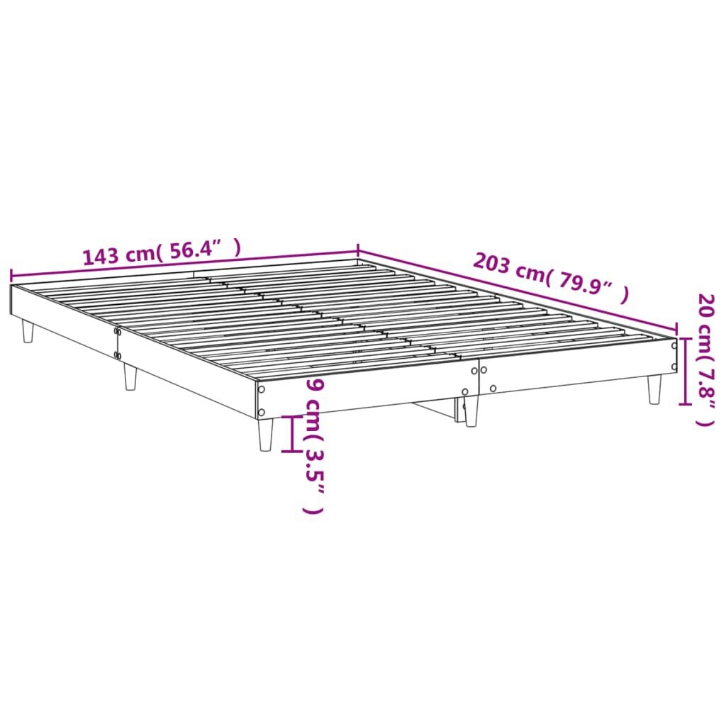 vidaXL Bedframe 140x200 Sonoma Eiken -35%! (Lichte schade)
