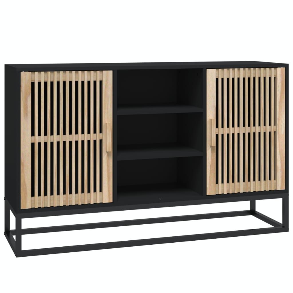 Dressoir Zwart Hout 105cm - Retourtje Deal! 35% Korting