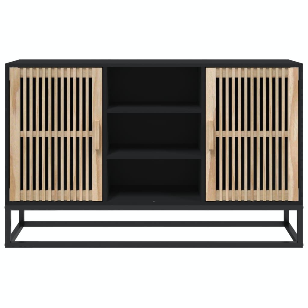Dressoir Zwart Hout 105cm - Retourtje Deal! 35% Korting