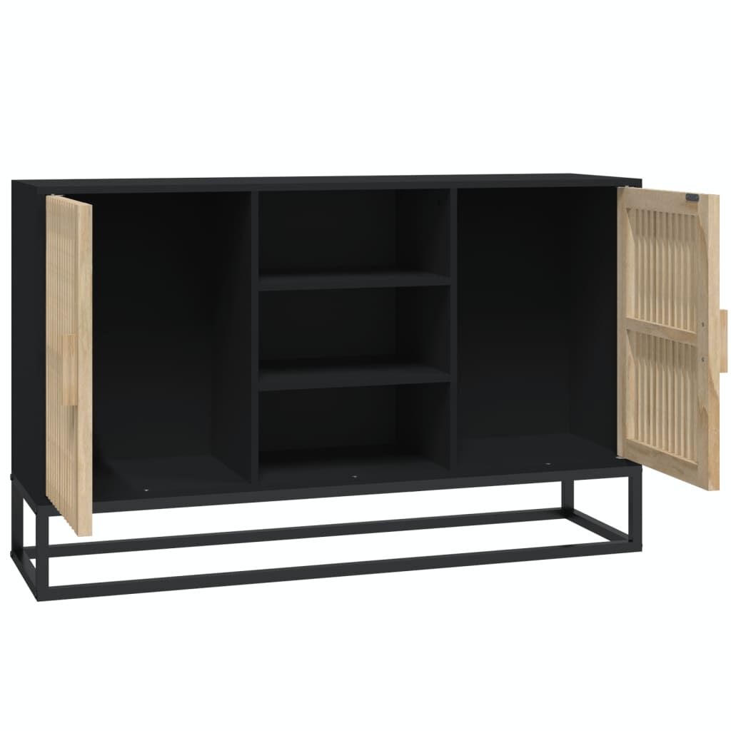 Dressoir Zwart Hout 105cm - Retourtje Deal! 35% Korting