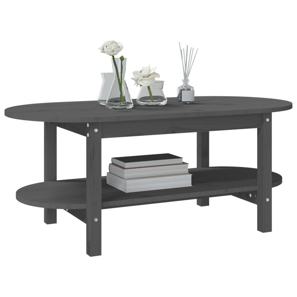 Salontafel Grenenhout Grijs 110x55cm -35% Korting!