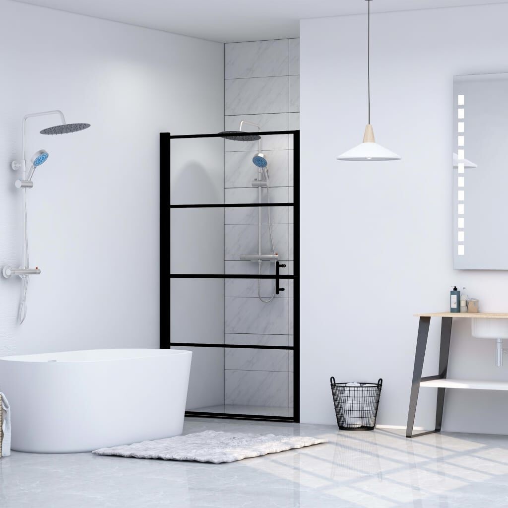 vidaXL Douchedeur 91x195cm Zwart -35% Korting!