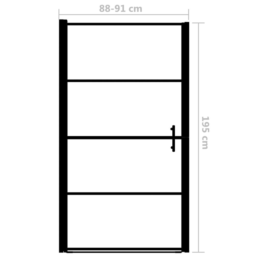 vidaXL Douchedeur 91x195cm Zwart -35% Korting!