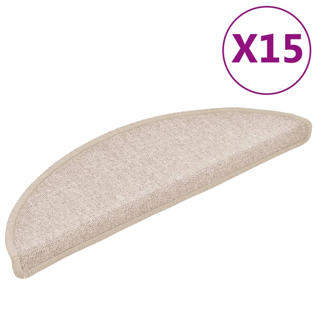 vidaXL Trapmatten 15 st Taupe 56x17cm - 35% Korting!