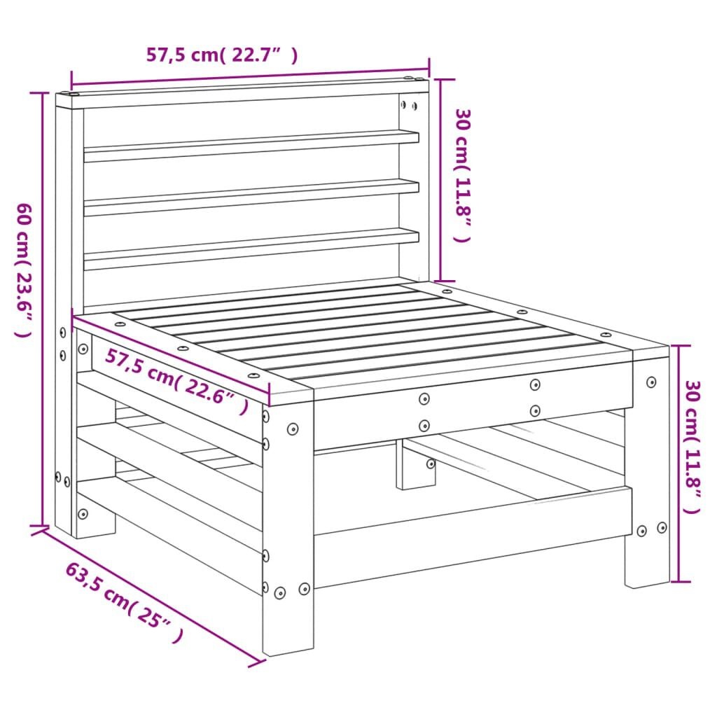 VidaXL Tuinmiddenbank Grenenhout -35% Korting!