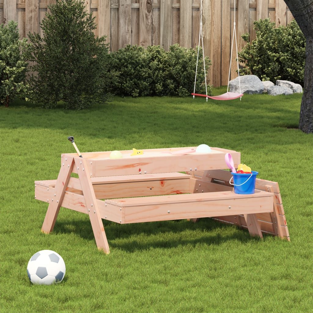 VidaXL Picknicktafel met Zandbak - Douglas Hout - 35% Korting!
