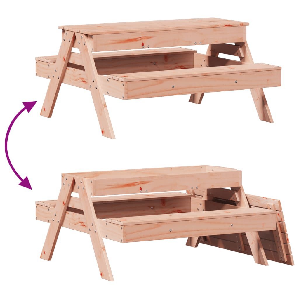 VidaXL Picknicktafel met Zandbak - Douglas Hout - 35% Korting!