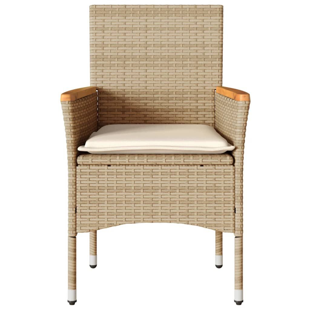 VidaXL Tuinstoelen 2 st Beige met Kussens -35% Korting!