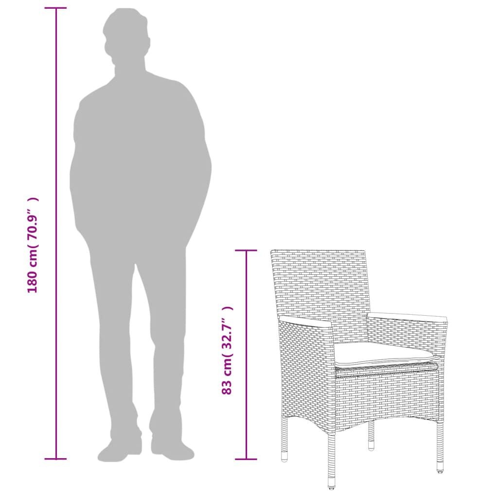 VidaXL Tuinstoelen 2 st Beige met Kussens -35% Korting!