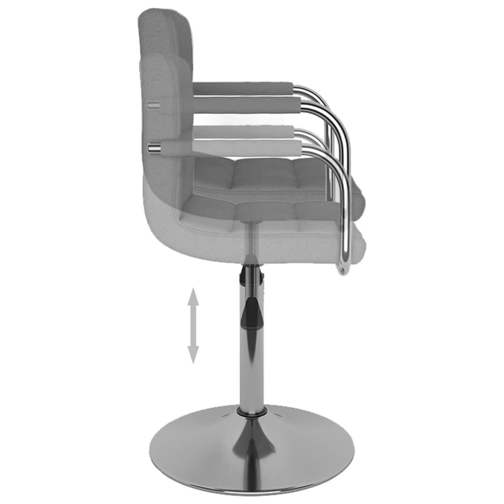 vidaXL Barkruk Lichtgrijs Stof - 42% Korting!