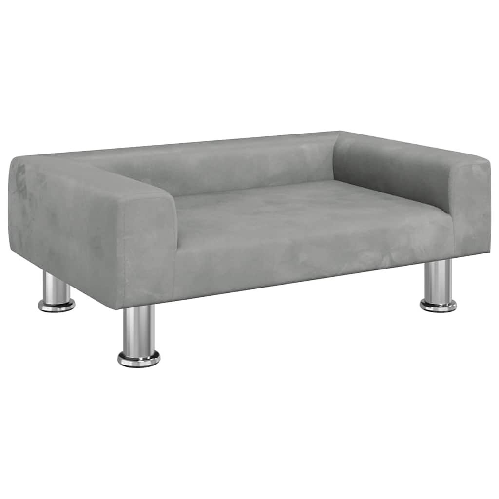 Hondenmand Lichtgrijs Fluweel - 70x45cm - 35% Korting!