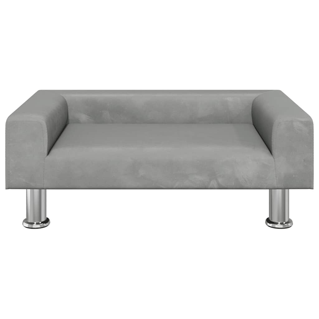 Hondenmand Lichtgrijs Fluweel - 70x45cm - 35% Korting!
