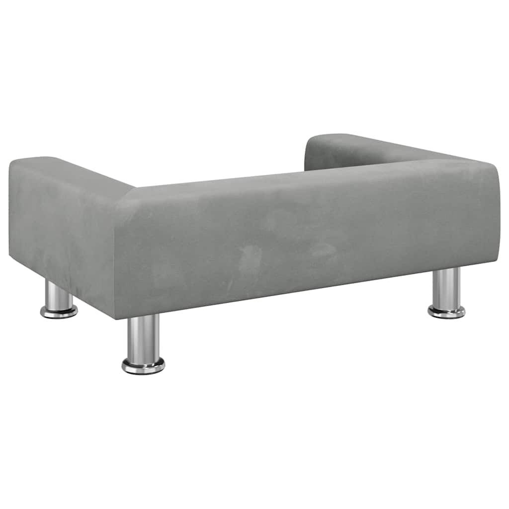 Hondenmand Lichtgrijs Fluweel - 70x45cm - 35% Korting!
